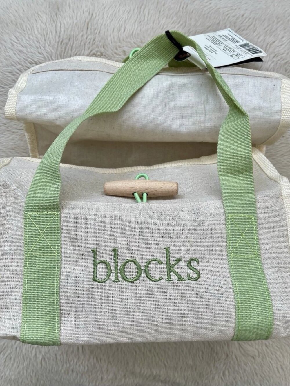 SALE! NEW TOY BLOCKS by Hearth & Hand with Magnolia - 17 Wood Blocks + Bag